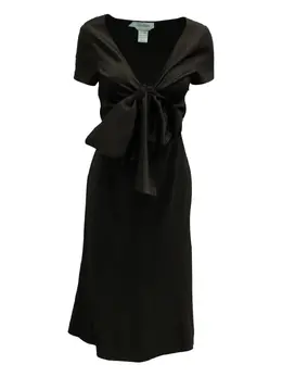 Max Mara: Платье с v-образным вырезом 
