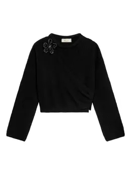 Blumarine: Свитер с растительным принтом 