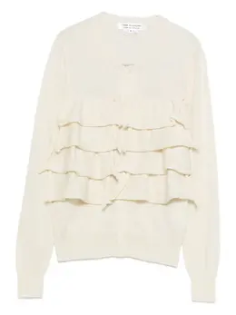 Comme Des Garçons: Белый кардиган 
