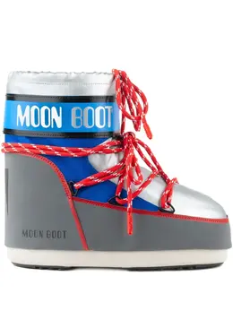 Moon Boot: Серебристые ботинки 