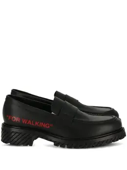 Off-White: Чёрные лоферы 