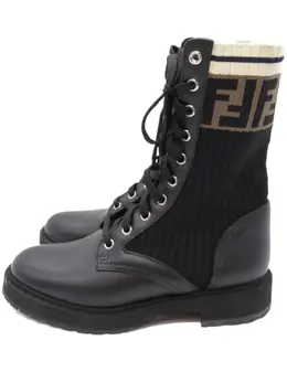Fendi Pre-Owned: Чёрные ботинки 