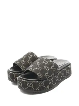 Gucci Pre-Owned: Чёрные сандалии 