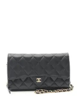 CHANEL Pre-Owned: Чёрный кошелёк 