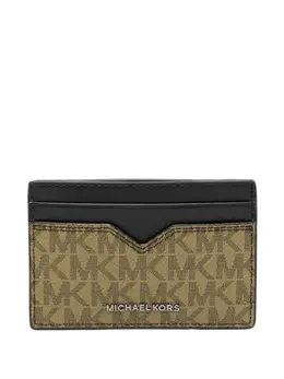Michael Kors: Картхолдер  Hudson цвета хаки