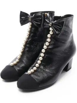 CHANEL Pre-Owned: Чёрные ботинки 