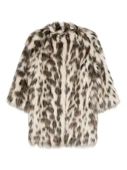 Prada Pre-Owned: Шуба с леопардовым принтом 
