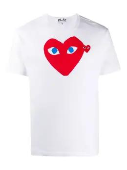 Comme Des Garçons Play: Футболка  Heart с принтом