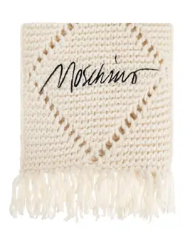 Moschino: Белый шарф 
