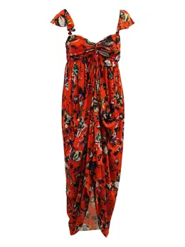 DVF Diane von Furstenberg: Платье с растительным принтом 