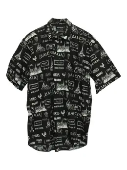 Balenciaga Pre-Owned: Рубашка с принтом 