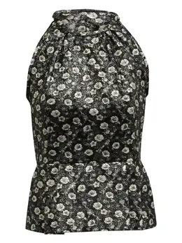 Prada Pre-Owned: Блуза с растительным принтом 