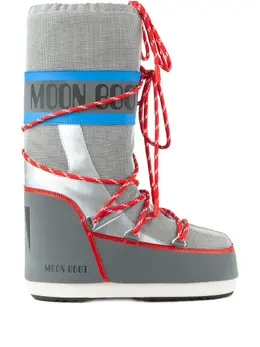 Moon Boot: Серебристые ботинки 