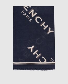 Givenchy: Синий шарф 