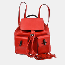 Gucci: Красный рюкзак  Bamboo