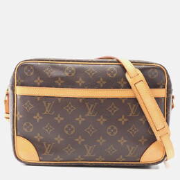 Louis Vuitton: Коричневі сумки через плече 