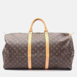 Louis Vuitton: Коричневі спортивні сумки  Keepall