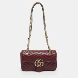 Gucci: Тёмная сумка  GG Marmont
