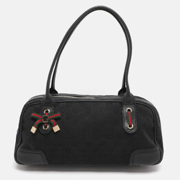 Gucci: Чёрная сумка  GG
