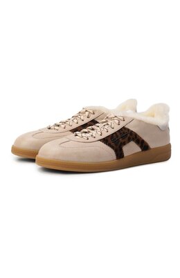 Santoni: Бежевые кеды 