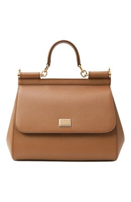 Dolce & Gabbana: Коричневая сумка  Sicily Large