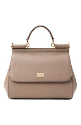 Dolce & Gabbana: Бежевая сумка  Sicily Large