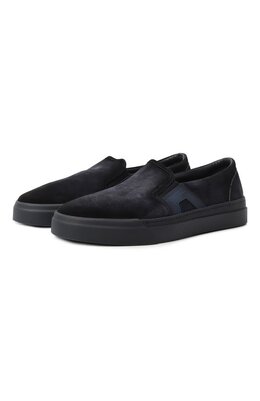 Santoni: Синие мокасины 