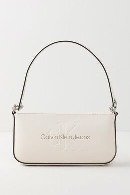 Calvin Klein: Бежевая сумка 
