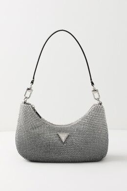 Guess: Серебристая сумка 