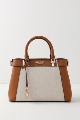 Guess: Бежевая сумка 
