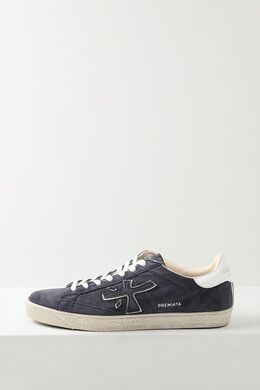 PREMIATA: Синие кеды  Steven