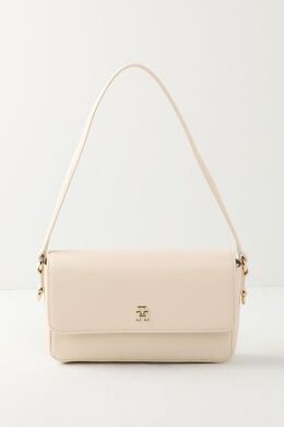 Tommy Hilfiger: Бежевая сумка  TH