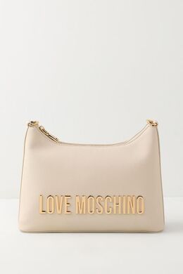 Love Moschino: Бежевая сумка 