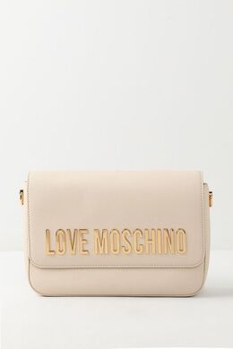 Love Moschino: Бежевая сумка 