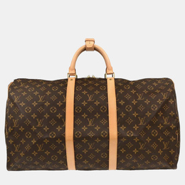 Louis Vuitton: Коричневі сумки  Keepall