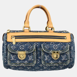 Louis Vuitton: Голубая сумка  Neo Speedy