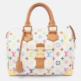 Louis Vuitton: Белая сумка  Speedy 30