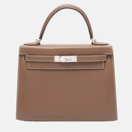 Hermes: Коричневая сумка  Kelly 28