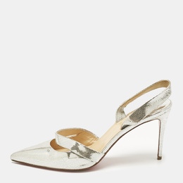 Christian Louboutin: Серебристые сандалии 