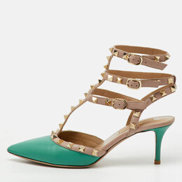 Valentino: Зелёные туфли  Rockstud