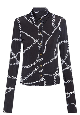 VERSACE JEANS COUTURE: Чёрная рубашка 