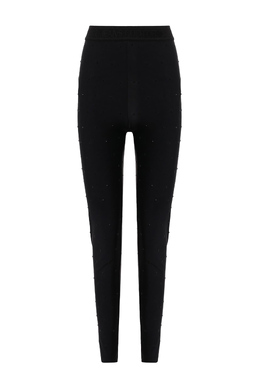 VERSACE JEANS COUTURE: Чёрные легинсы 