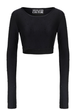 VERSACE JEANS COUTURE: Чёрный топ 