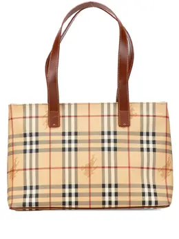 Burberry Pre-Owned: Коричневая сумка-шоппер 