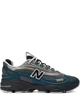 New Balance: Голубые кроссовки 