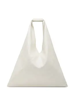 MM6 Maison Margiela: Белая сумка-шоппер 