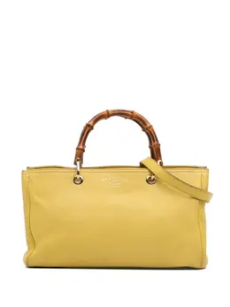 Gucci Pre-Owned: Жёлтая сумка-шоппер 