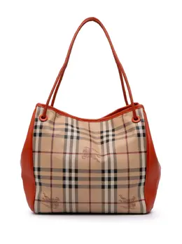 Burberry Pre-Owned: Коричневая сумка-шоппер 