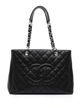 CHANEL Pre-Owned: Чёрная сумка-шоппер 