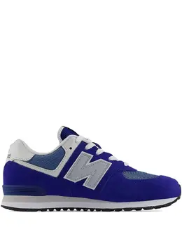 New Balance: Голубые кроссовки  574